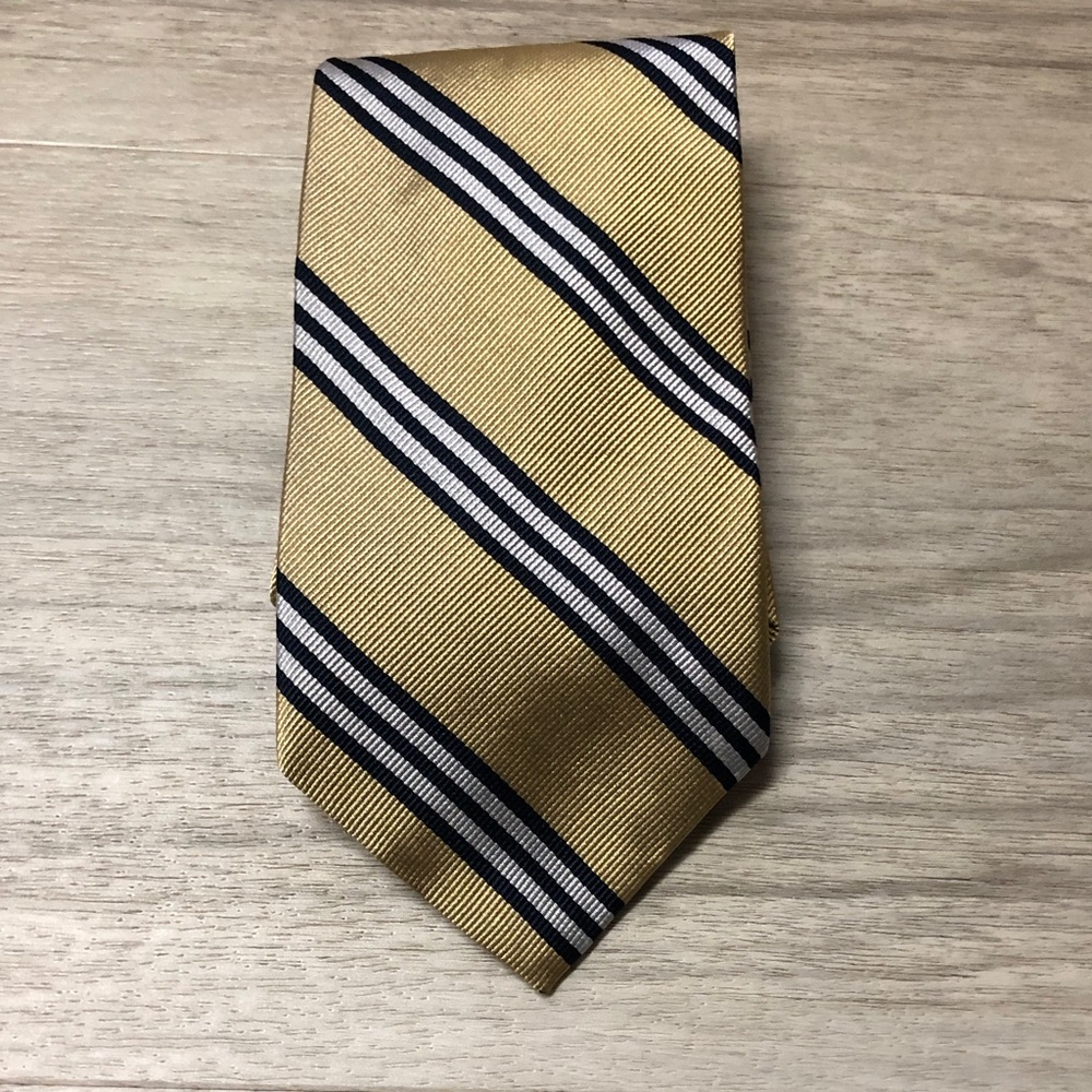 Brooks Brothers Gold and Blue Striped Tie